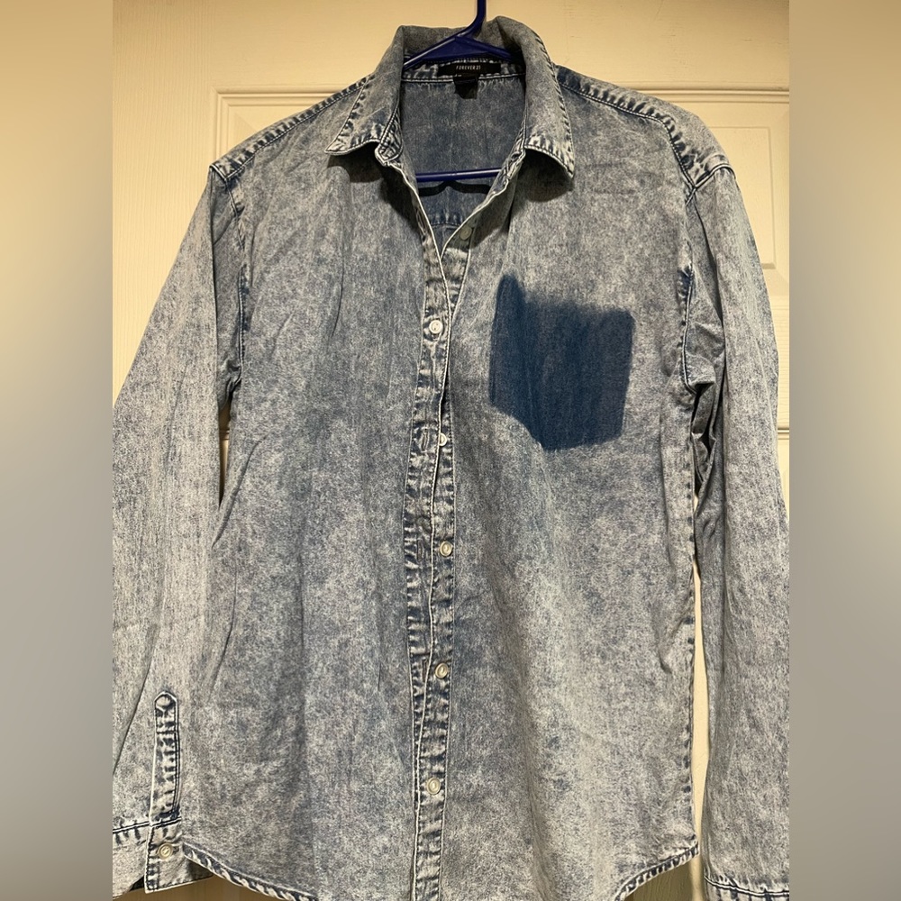 Denim button up